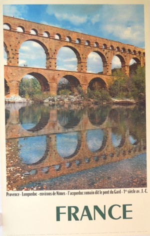 Pont du Gard France travel poster